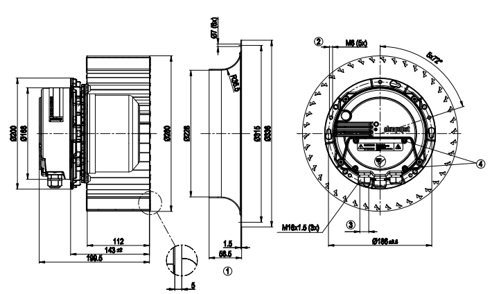 R3G280-AN32-01 Ebm-papst FAN Motor M3G112-GA