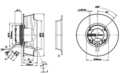 R3G310-AJ40-71 ebm papst 230V 485W  fan Motor M3G084-DF