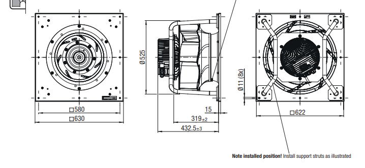 R3G500-RA28-XP Ebmpapst  Fan 5.4A