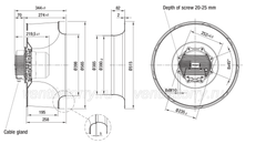 R3G560-AG11-13 Ebm-papst centrifugal fan Motor M3G150-FF