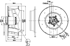 R4E355-AL02-05 Blowers &amp; Centrifugal Fans