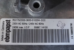 RG175/2000-3633-010204 Ebmpapst Centrifugal Cooling Fan