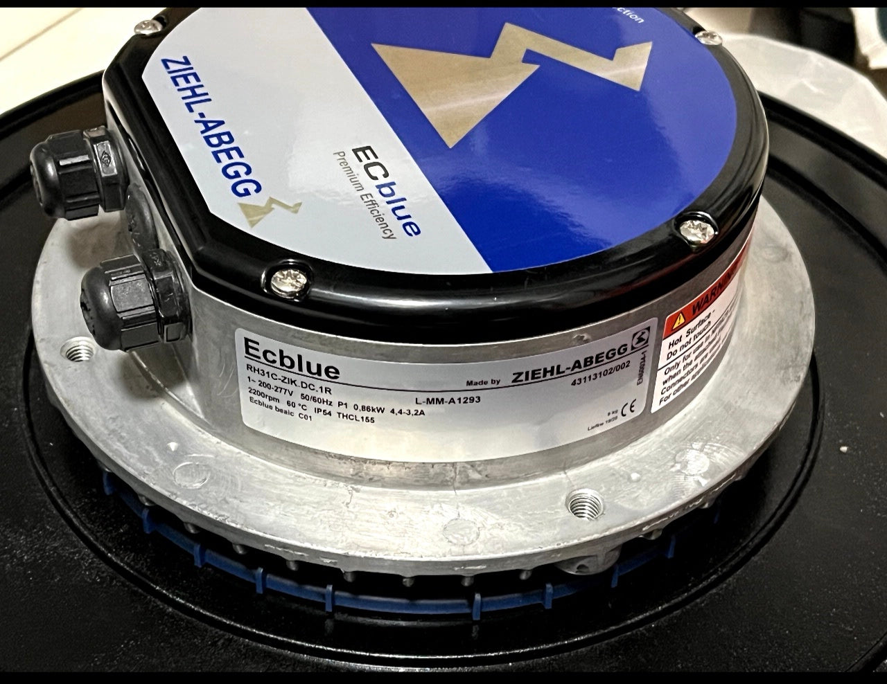 RH31C-ZIK.DC.1R  ZIEHL-ABEGG centrifugal fan 200/277v