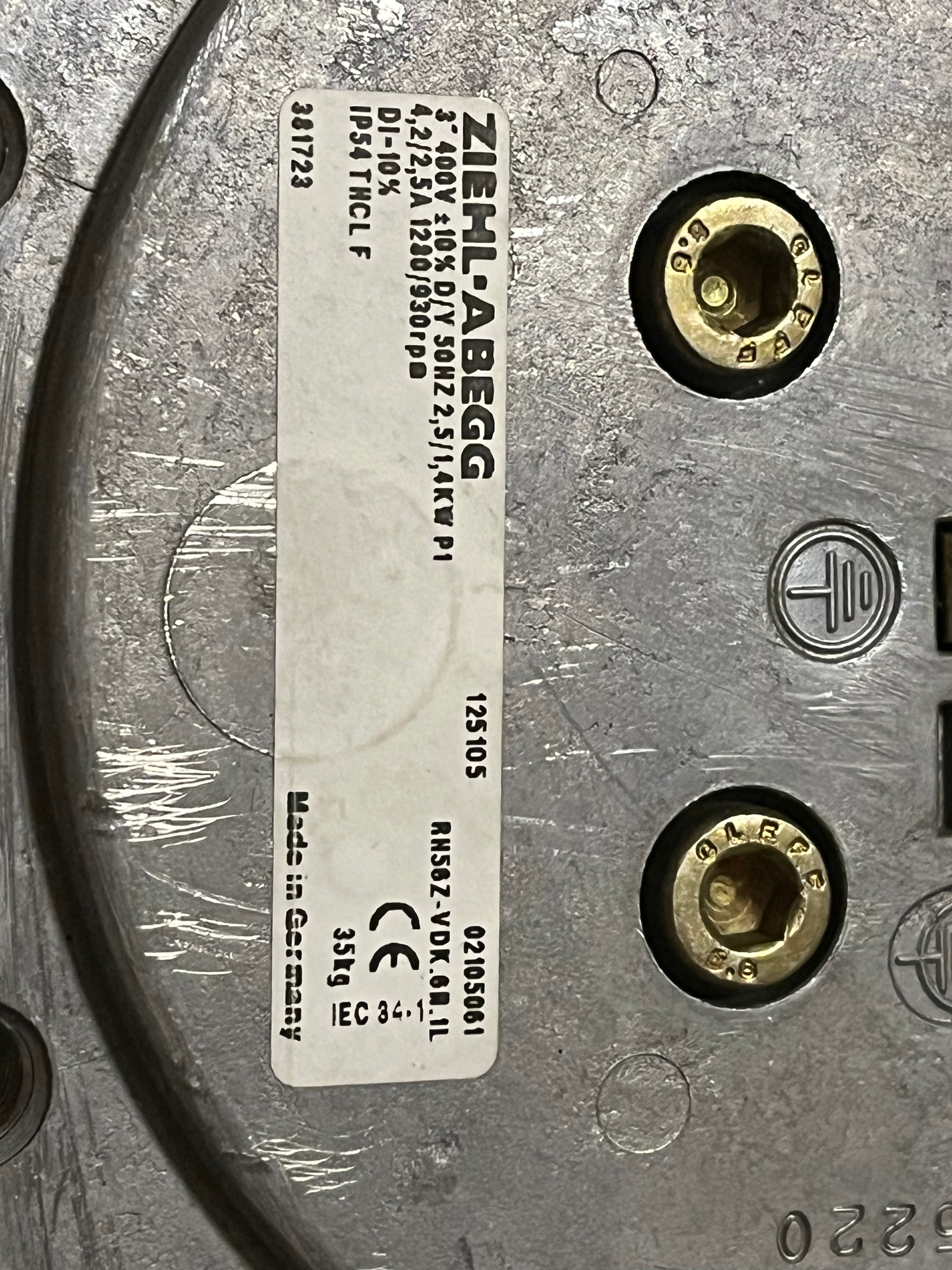 RH56Z-VDK.6N.1L 3-400V ZIEHL-ABEGG centrifugal fan