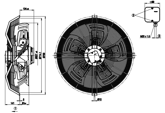 S4D630-AD01-01 ebm-papst  Fan 400V 4.95A