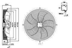 ebmpapst S6D630 8317073684 Axial Fan 400V 50Hz 630MM