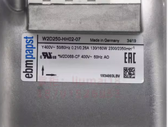 Ebmpapst W2D250-HH02-07 Axial Fan 400VAC 160W Cooling Fan
