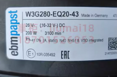 Ebmpapst  W3G280-EQ20-43 26V 200W