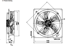 W3G800-DT21-35 ebm papst  fan
