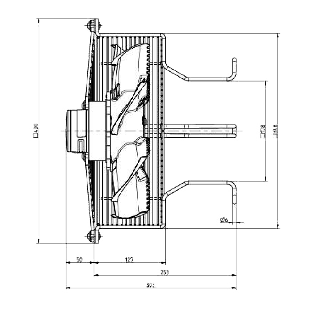 DRAW OF FN031-4DZ.0F.A7P2 ZIEHL-ABEGG Axial Fan