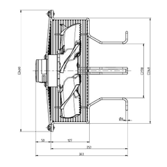 DRAW OF FN031-4DZ.0F.A7P2 ZIEHL-ABEGG Axial Fan