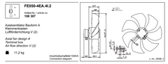 dimension of FE050-4EA.4I.2 ZIEHL-ABEGG Axial Fan