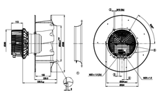 ebm-papst R3G500-AQ33-01 Centrifugal fan DRAWING