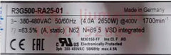 label of R3G500-RA25-01 ebmpapst centrifugal fan