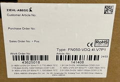 lable of FN050-VDQ.41.V7P1 ZIEHL-ABEGG Axial Fan