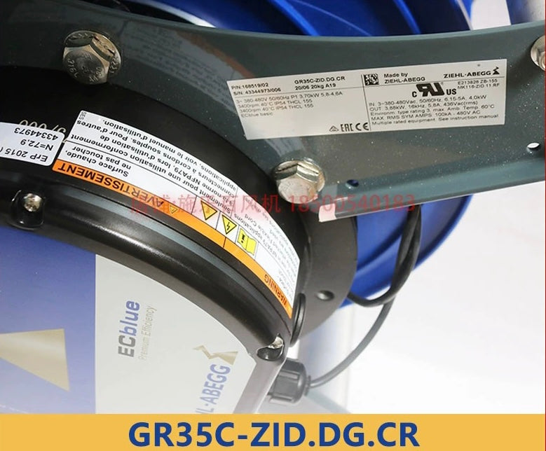 lable of GR35C-ZID.DG.CR ZIEHL-ABEGG centrifugal fan