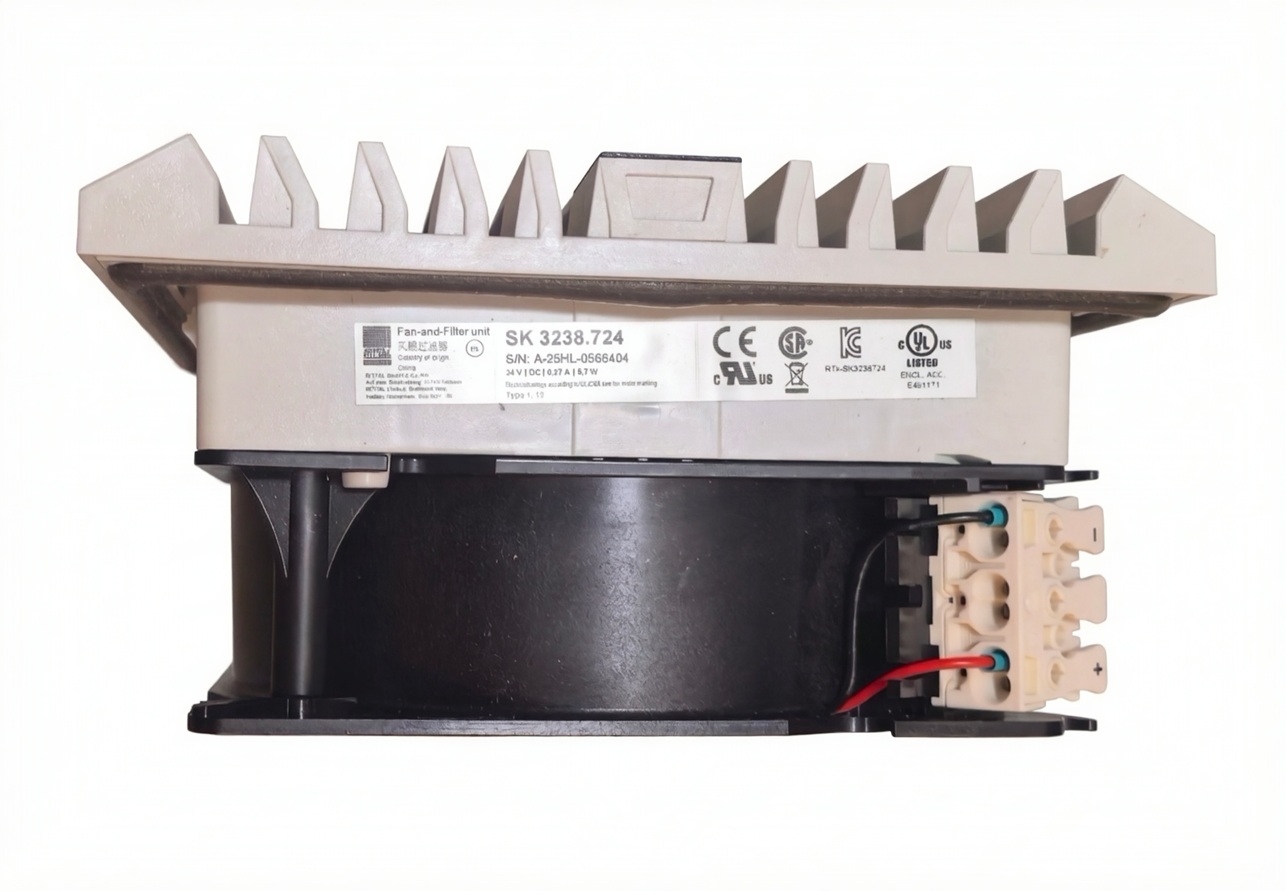 left side view of 12038KA-24M-WAA SK3238.724 NMB Axial Fan