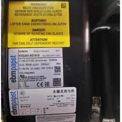 nameplate of K3G200-AG16-I3 ebmpapst centrifugal cooling fan