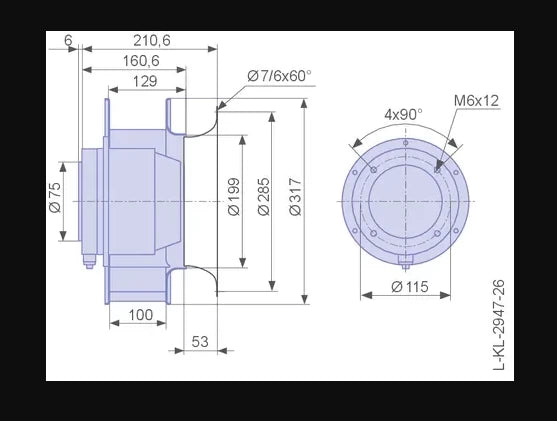product drawing of RH31M-4DK.2C.1R