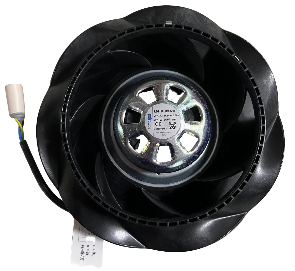 right side view of Ebm-papst R3G190-RB01-08 Centrifugal fan