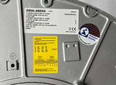 nameplate of RD25S-4DW.4N.2L ZIEHL-ABEGG Centrifugal Fan