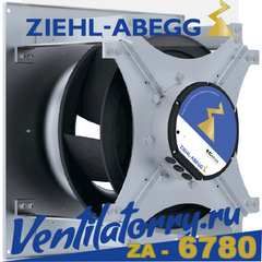 side view of GR35V-ZIK.DC.1R Ziehl-Abegg Centrifugal fan