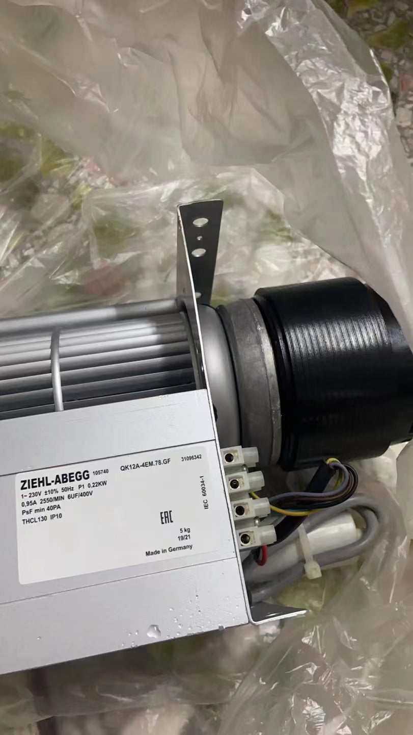 Back View  QK12A-4EM.78.GF 204113 ZIEHL-ABEGG Crossflow fan