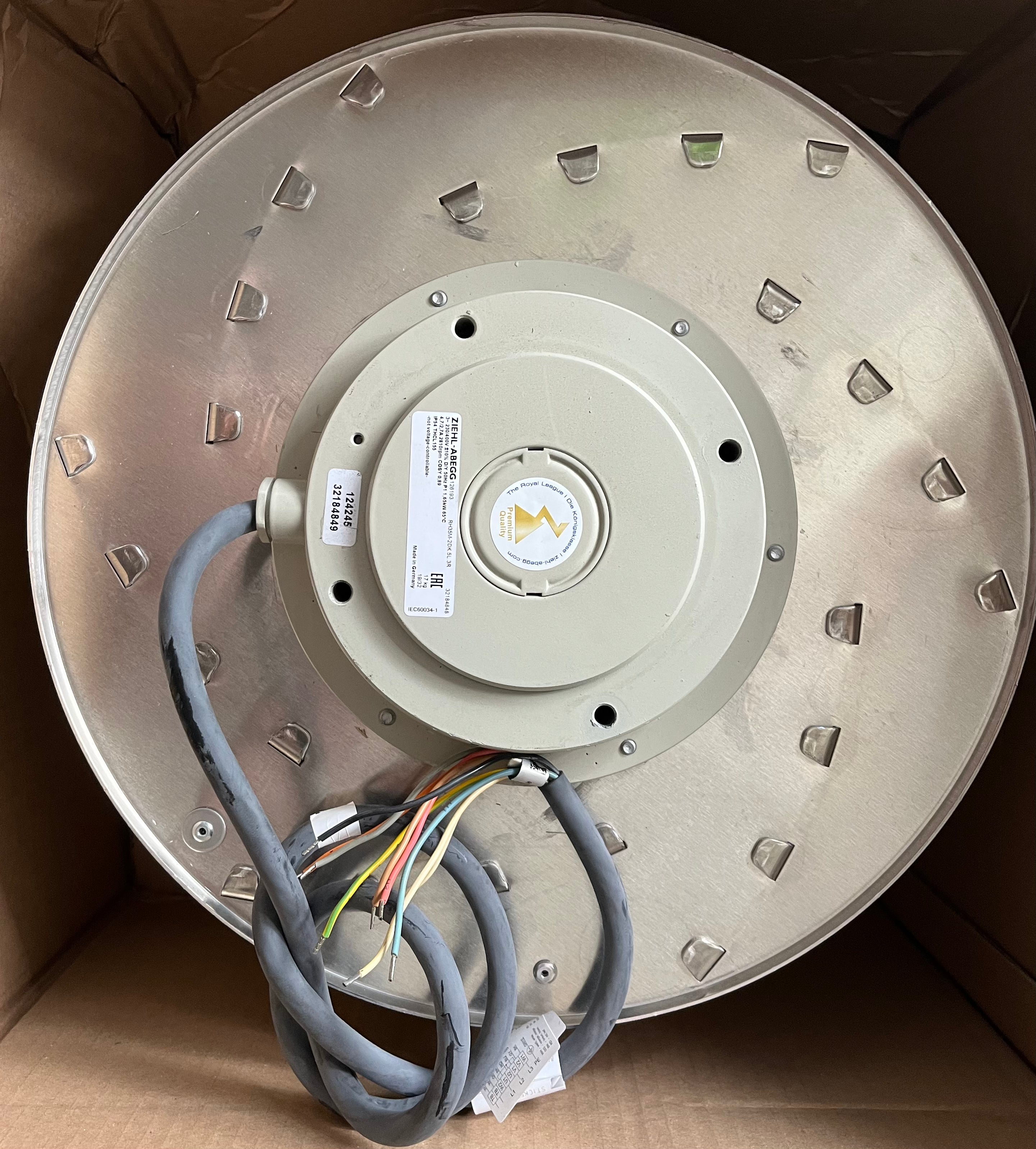 Back View RH35M-2DK.5L.3R ZIEHL-ABEGG centrifugal fan