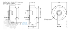 Drawing/dimension RH35M-4DK.4A.1R ZIEHL-ABEGG centrifugal fan