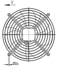 FE040-VDK.2C.V7 ZIEHL-ABEGG Axial fan airflow direction