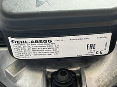 FE045-VDK.4I.V7 3-400V ZIEHL-ABEGG Axial Fan nameplate