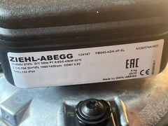 Nameplate of FB045-4DK.4F.6L ZIEHL-ABEGG Axial Fan