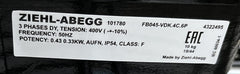 Nameplate of FB045-VDK.4C.6P ZIEHL-ABEGG Axial Fan