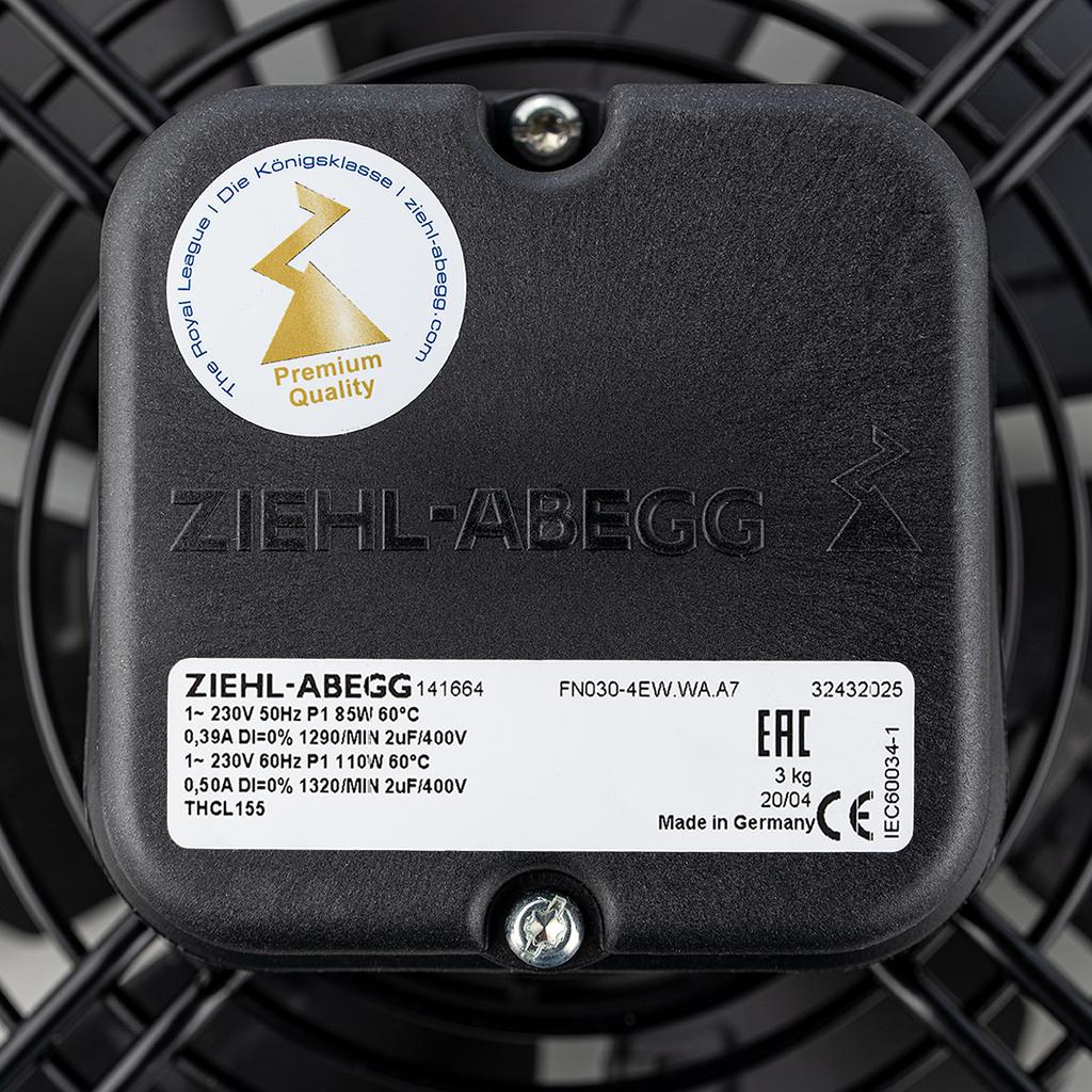 Nameplate of FN030-4EW.WA.A7 ZIEHL-ABEGG Axial Fan