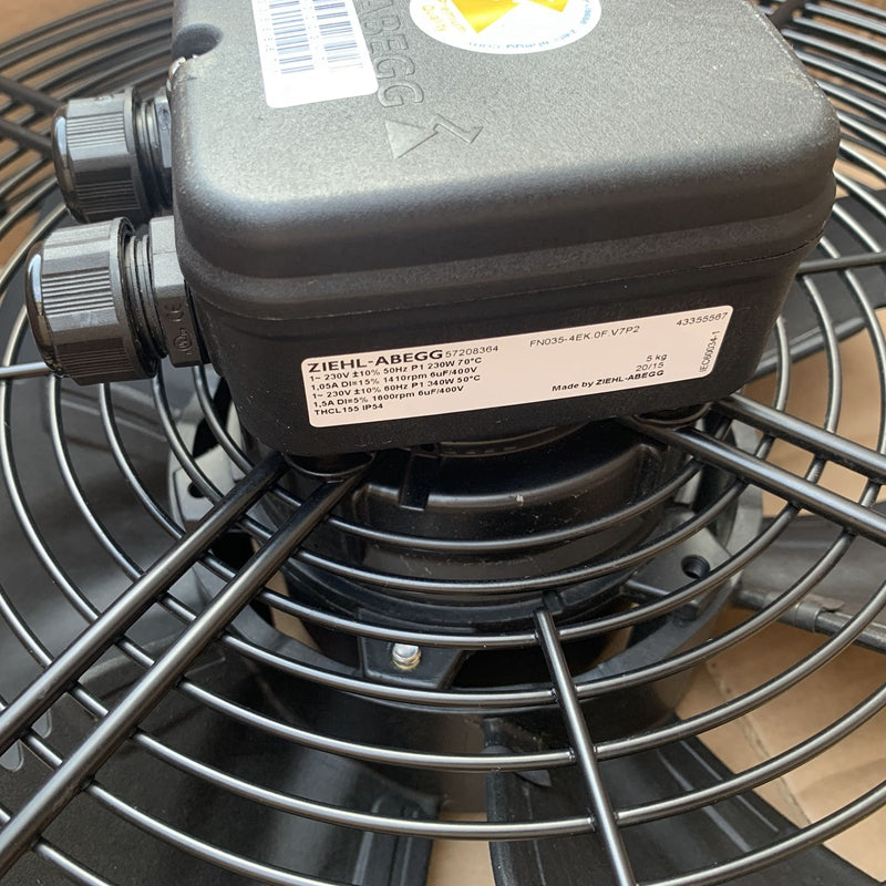 Nameplate of FN035-4EK.0F.V7P2  ZIEHL-ABEGG Axial Fan