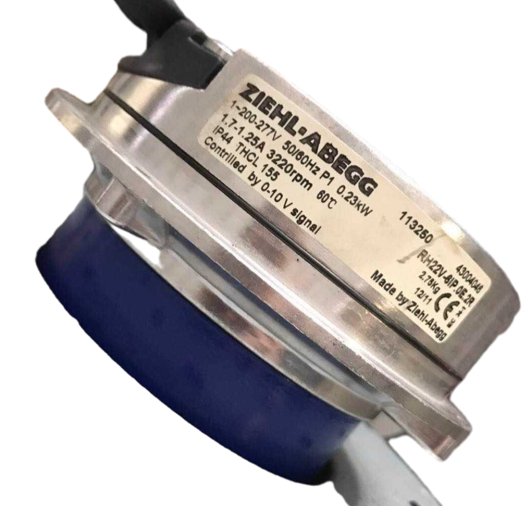 Nameplate of RH22V-6IP.0B.1R ZIEHL-ABEGG centrifugal fan