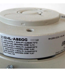 Nameplate of RH25M-2DK.1E.2R ZIEHL-ABEGG centrifugal fan
