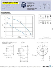 Parameters RH45M-SDK.4C.1R ZIEHL-ABEGG centrifugal fan