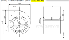 RD25S-4DW.4I.2L ZIEHL-ABEGG Centrifugal Fan