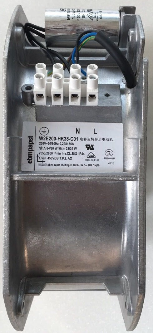 W2E200-HK38-C01 Ebm-Papst Axial Fan nameplate