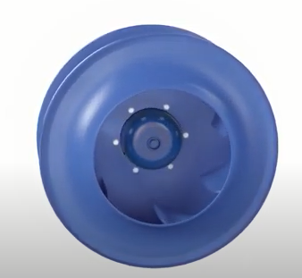 back view of RH31C-ZID.DC.CR ZIEHL-ABEGG centrifugal fan