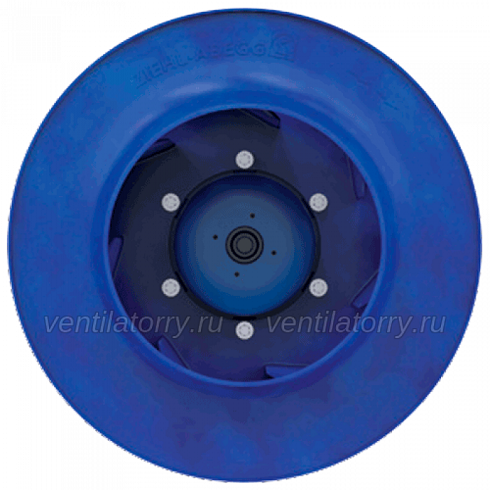 bottom view of RH56C-ZID.GL.CR 116161 ZIEHL-ABEGG centrifugal fan