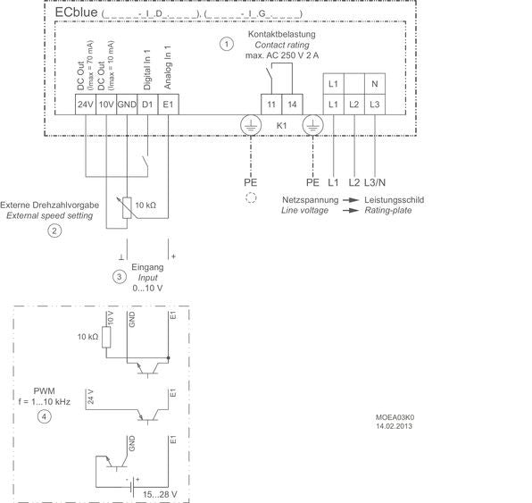connection diagram of ZN071-ZIL.GL.V7P4  ZIEHL-ABEGG Axial Fan