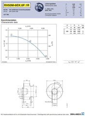 datasheet of RH50M-6EK.6F.1R ZIEHL-ABEGG centrifugal fan