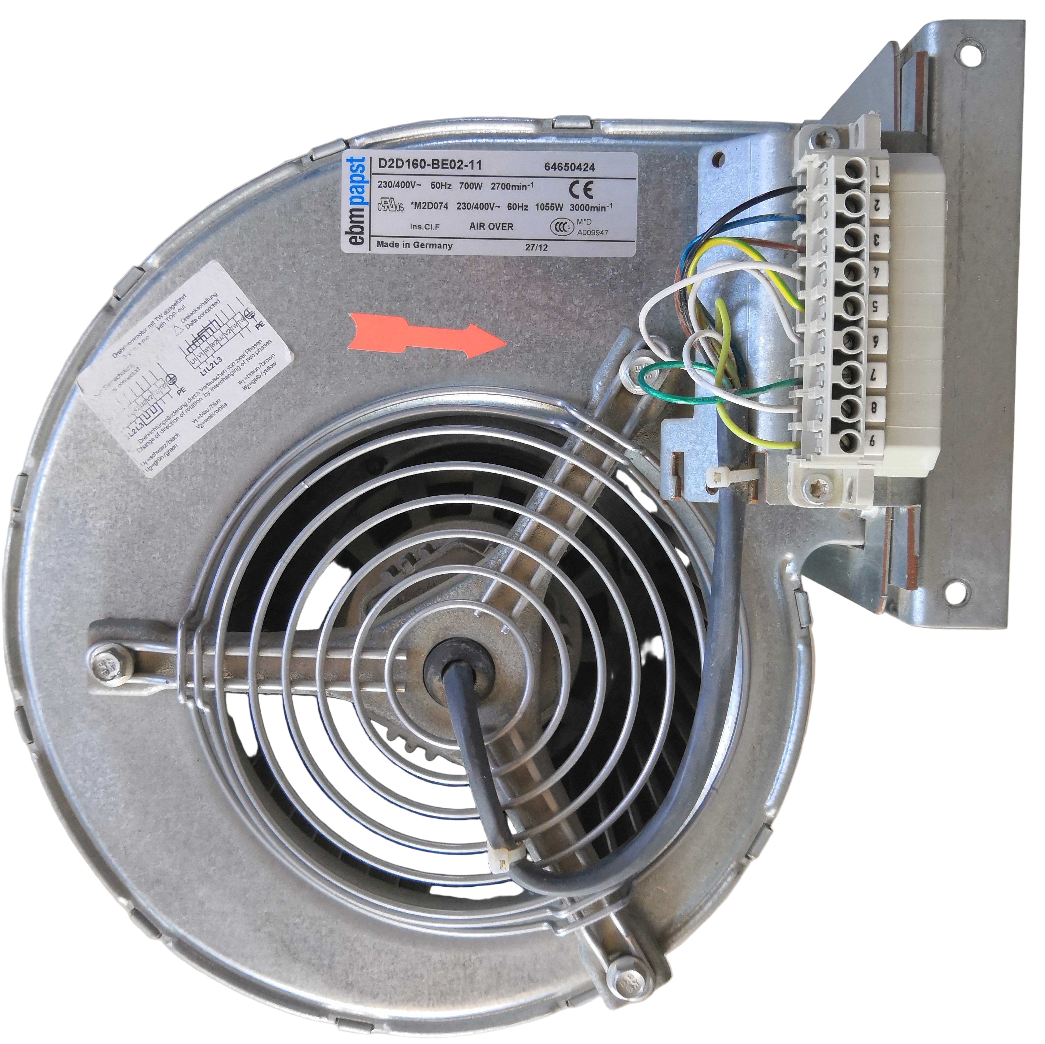 front view of D2D160-BE02-11 Ebm-papst Blower Fan