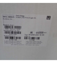 lable of RH25M-2DK.1E.2R ZIEHL-ABEGG centrifugal fan