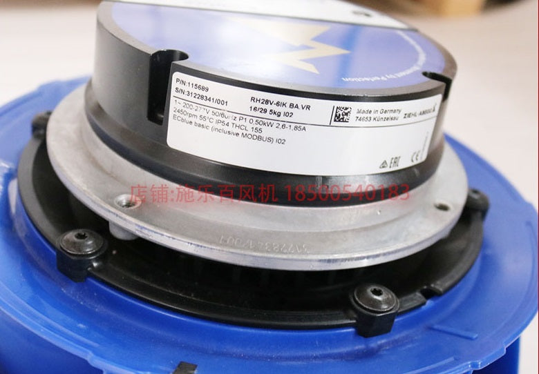 lable of RH28V-6IK.BA.VR  ZIEHL-ABEGG centrifugal fan