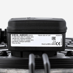 nameplate of FB045-4EK.4F.V4P ZIEHL-ABEGG Axial Fan