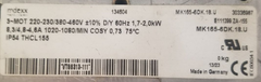 nameplate of MK165-6DK.18.U ZIEHL-ABEGG for Air Compressor Fan Motor