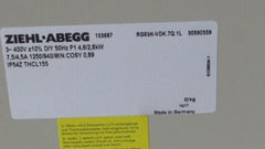 nameplate of RG63N-VDK.7Q.1L ZIEHL-ABEGG centrifugal fan